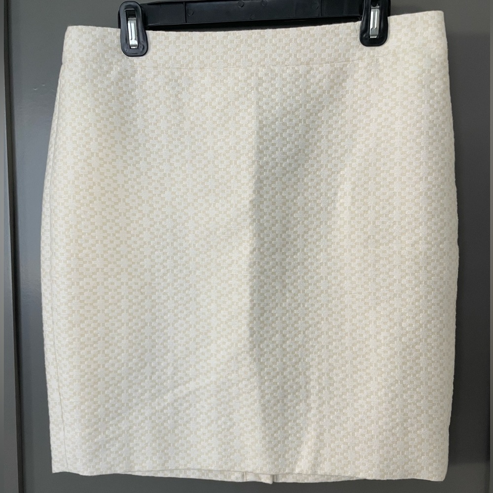 NWT J.Crew cream colored pencil skirt